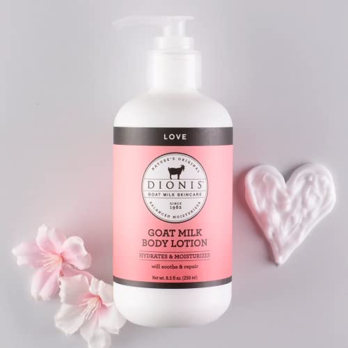 Dionis Goat Milk Love Scented Body Lotion - Hydrating & Moisturizing For Dry, Sensitive Skin - 8.5 Oz Pump Bottle, Usa Made, Cruelty & Paraben Free #TOP1