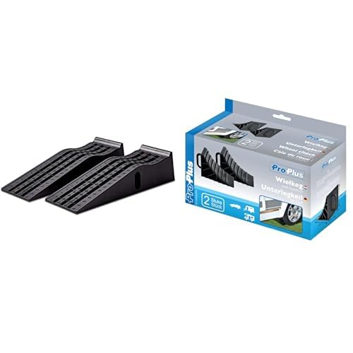 cartrend 10639 PKW Auffahrrampen-Set 3 Tonnen, bis 235 mm, Hebebühne, Kunststoff KFZ Rampe, mit Überfahrschutz, 2 Stück & ProPlus Unterlegkeil aus Kunststoff mit Griff, 2 Stück cartrend 10639 PKW Auffahrrampen-Set 3 Tonnen, bis 235 mm, Hebebühne, Kunststoff KFZ Rampe, mit Überfahrschutz, 2 Stück & ProPlus Unterlegkeil aus Kunststoff mit Griff, 2 Stück