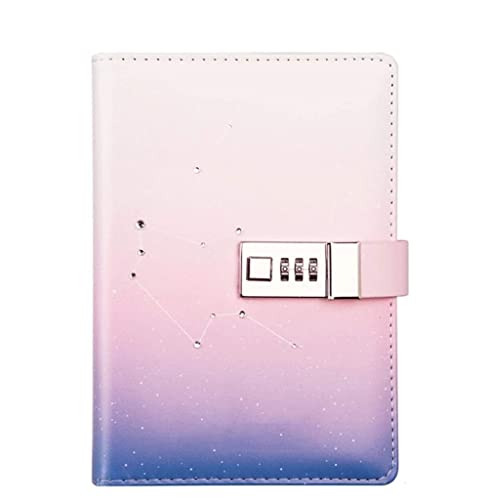 AMYSTY Cuaderno Libreta Escuela Diario Bloc De Notas Diario con Bloqueo Libro De Mano Engrosado Bloqueo De Contraseña Diarios Cuaderno Minimalista Creativo Cuaderno Empresarial