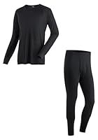 Maier Sports Adrian, Herren Wäsche-Set, Hochwertiges Wäsche-Set für kalte Wintertage beim Skifahren oder eisige Wandertouren, dryprotec Technologie, Atmungsaktiv, Schwarz, L