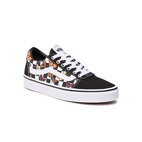 Image of Vans Women's Low-top Trainers Sneaker, Butterfly Checker Multi White, 8.5