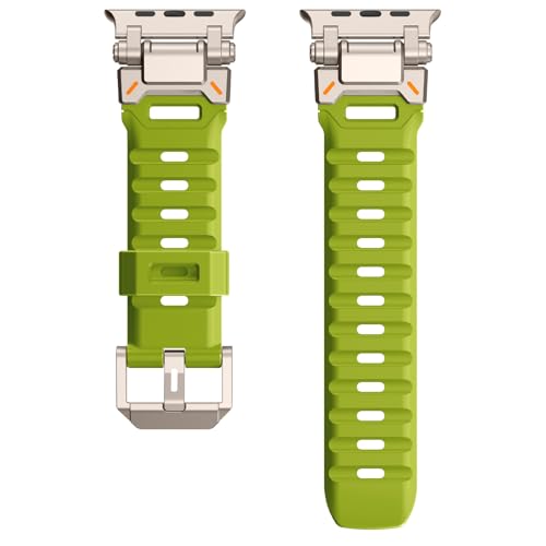 Bracelet de montre en caoutchouc SERDAS pour Apple Watch Ultra et Series 10 étanche
