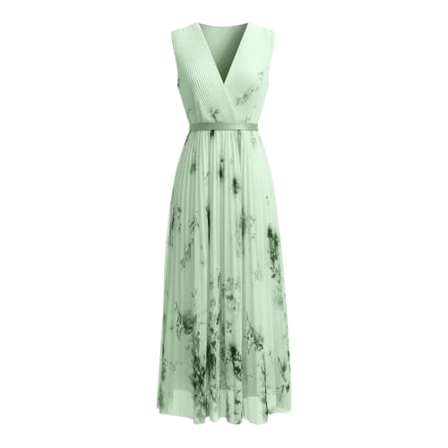 Robe d'été pour femmes style décontracté chic plissé à fleurs - 4