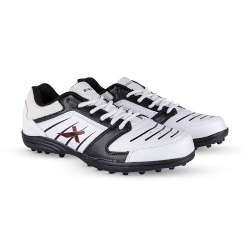 Image of Vector X Striker Cricket Shoes for Men & Boys Synthetic Leather Upper PVC Sole Studs Lace up Closure Lightweight & Durable Sports Shoe Ideal for Turf, Ground & Hard Surfaces