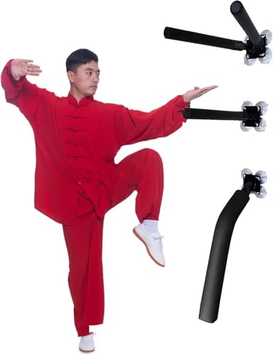 Wing Chun Dummy for Martial Arts Training, Wing Chun Training Dummy, Martial Arts Dummy Wall Mounted Kung Fu Training Dummy, Wing Chun Strength Trainer, Home Chinese Tai Chi Dummies Gear For Wall, 3 P