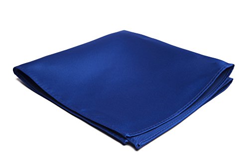 Jacob Alexander Men's Pocket Square Solid Color Handkerchief - Royal