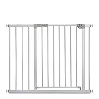hauck Safety Gate for Doors and Stairs Stop N Safe 2 incl. 21 cm Extension / Pressure Fit / 96 - 101 cm Large / Metal / Grey