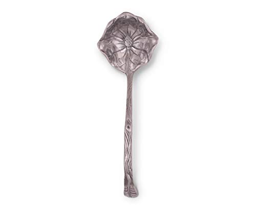 Arthur Court Aluminum Metal Magnolia Pattern Punch/Soup/Serving Ladle Silver Spout 12.5 Inch Long #TOP4