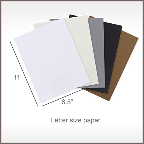 Cardstock 8.5 X 11 Paper Pack - Assorted Colored Scrapbook Paper 65Lb - Double Sided Card Stock For Crafts, Embossing, Cardmaking - 50 Sheets, Solid Core, Neutrals #TOP4