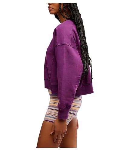 Free People Women's Intercept Pullover, Black Cherry2