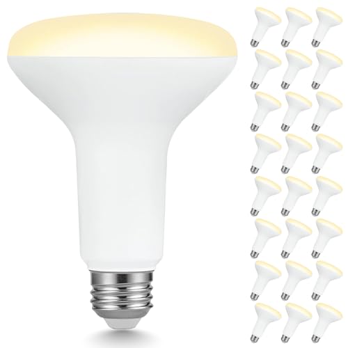 Image of Sigalux BR30 LED Light Bulbs, Dimmable Flood Lights for Recessed Cans, 65W Replacement, 2700K Soft White, 650LM Brightness, E26 Medium Base, 110 Degree Beam Angle, Indoor Ceiling Lighting, 24 Pack