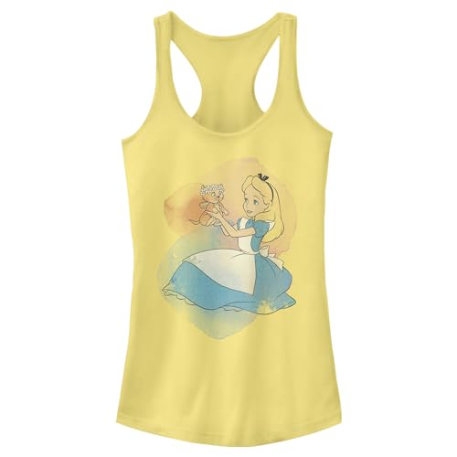T-Shirt Fille Disney Alice Aquarelle Manches Courtes Col Rond