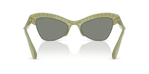 Swarovski Women's SK6043 Butterfly Sunglasses, Milky Green/Green Mirrored Green, 55 mm4