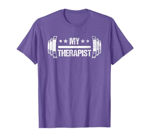 My Therapist Powerlifting Weightlifting Barbell Workout Fan Camiseta