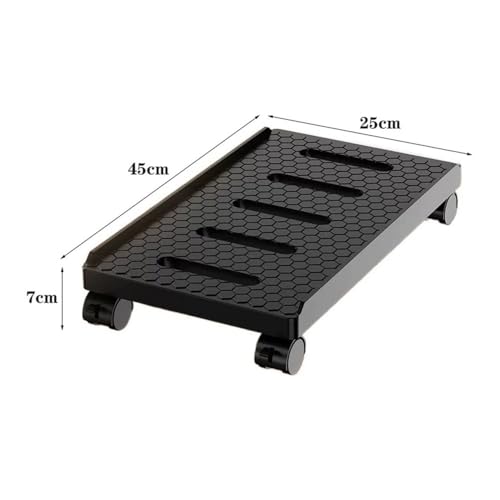 Soporte móvil para torre de computadora, soporte rodante para CPU con 4 ruedas giratorias, soporte para CPU con ruedas bloqueables para oficina en casa (Blanco) miniatura 2