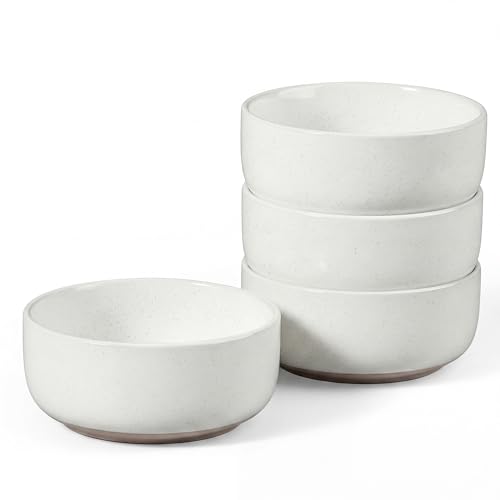 E-far Cereal Bowls Set of 4, 27oz Ceramic Deep...