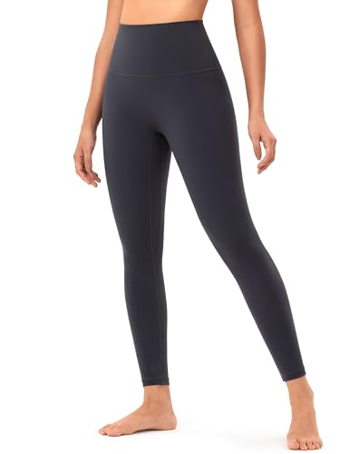 YUNOGA High Waisted Yoag Pants for Women Tummy Control - 25 No Front Seam Workout Lounge Leggings (Charcoal Grey XXL)