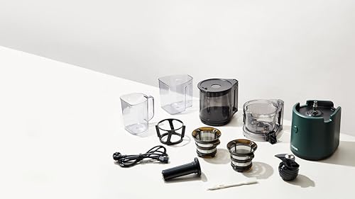 Foto von Hurom Slow Juicer | Entsafter Gemüse und Obst | H320N | Elektrische Kaltpresse | Ruhiger Motor | Leicht zu Reinigen mit Großem Behälter und Siebfilter 2L | 200 Watt | BPA Frei | Schwarz