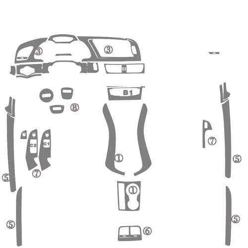 Garniture 3D carbone argent pour Audi A5 B8 Coupe : l'élégance sportive