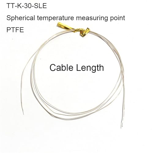 Termopar tipo K TT-K-30-SLE con sensor de punto esférico SMT y cable de PTFE de 2M 3