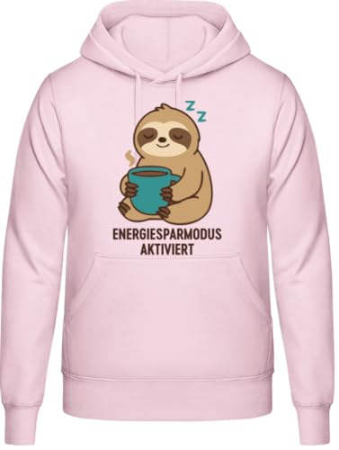 GIDUTEX Lustiges Faultier Hoodie Energiesparmodus aktiviert Unisex Geschenk Relax - by Shirt Happens - Light Pink - M