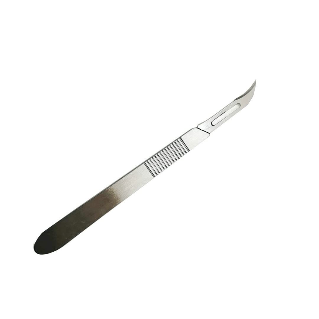 Scalpel Ostrza # 12 z uchwytem # 3 - sterylna maszynka do golenia z pojedynczym ostrzem do Dermaplaningu, rozszczepienia, podologii i i profesjonalnej pielęgnacji skóry, usuwania trądziku, naprawy telefonu komórkowego