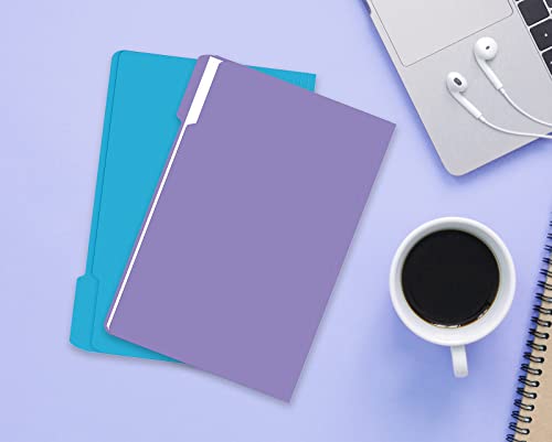 File Folder, Herkka 120 Pack 1/3 Cut Tab File Folders, Letter Size, Assorted 6 Colors, Colored File Folders Designed For Office And Classroom Use #TOP6