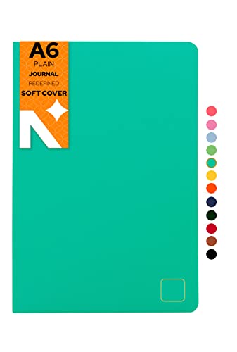 Image of NEORAH - A6 Notebook SOFT COVER | Journal REFILL | Unruled Notebook Journal | 110 GSM | 160 pages (Size 14.8 cm x 10.5 cm) Planner Journaling Writing Note Taking Diary-TEAL