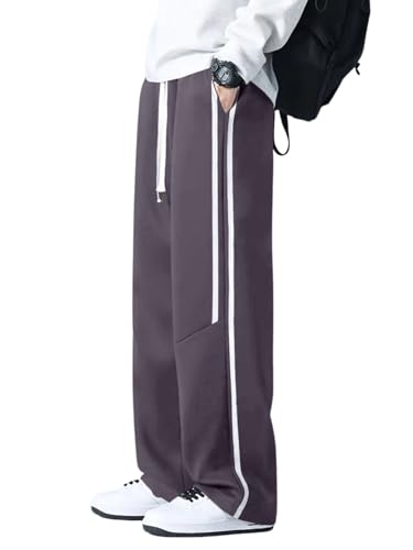 Image of GRECIILOOKS Korean Style Track Pants for Men - Loose Fit Lycra Cargo Joggers | Trendy Gym & Streetwear Bottoms with Utility Pockets (Available in Plus Size)