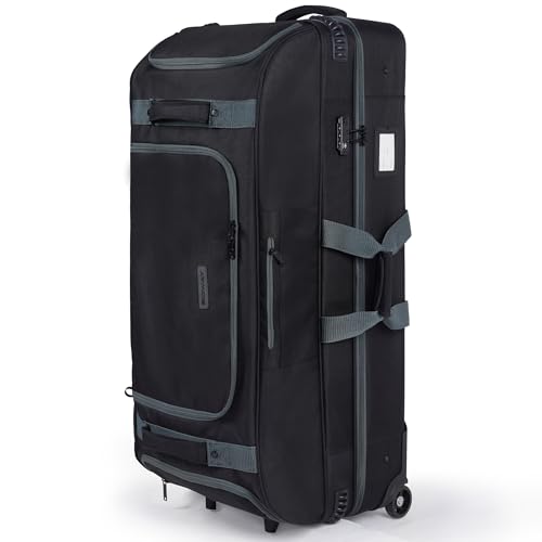 Legend Boway Roller Bow Case - Durable Compound Bow Case with Wheels, Multiple Compartments & Pockets, Padding & Fastening Straps, Airline Approved for Travel with TSA Lock