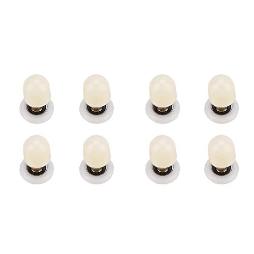 Fdit Shower Door Rollers Brass Sliding Door Glass Shower Roller Runner Bathroom Doors Diameter 20mm 23mm 25mm27mm (Set of 8)(25mm)