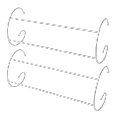 Radiator Airer Rack (Pack Of 2) | 2 Bar Chrome Radiator Clothes Airer | Indoor Radiator Dryers for Drying Clothes | Lightweight Radiator Dryer | Caravan Clothes Airer for Drying Towels, Socks, & More