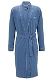 BOSS Bademantel Kimono aus weichem Baumwoll-Jersey, Bright Blue, XL
