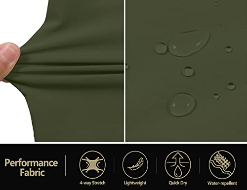 COOFANDY Shorts de golfe masculino híbrido casual 23 cm elástico leve secagem rápida verão caminhada