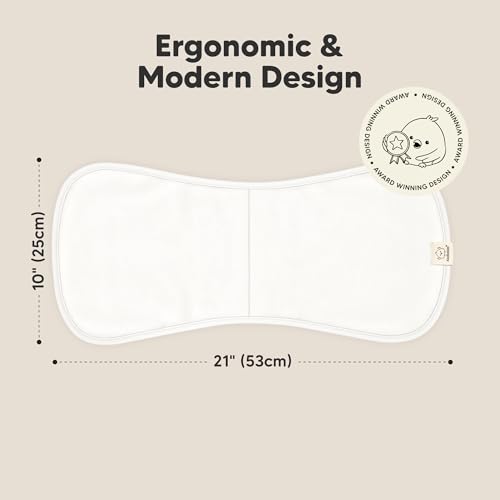 Image of Organic Burp Cloths Baby Boy & Girl - 5-Pack Super Absorbent Cotton Burping Cloths for Babies, Soft & Plush Newborn Spit Up Rags, Infant Towels for Milk Spit Up, Unisex, Large 21 inch x 10 inch (Purest)