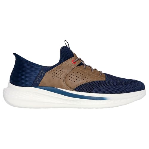 Skechers Men's Slade - Caster - NVTN - 12 Medium Navy/Tan