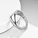 Stainless Steel Round Shape Classical Simple Plain Wedding Engagement Statement Pinky Band Signet Rings for Men Women Size 4-15 (Silver, 6)