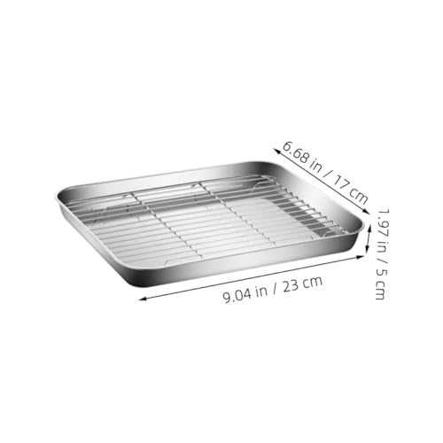 Plaque à biscuits profonde acier inoxydable plat à four antiadhésif avec grille
