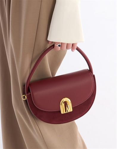 Leather Tote Bag Clutch Purse for Women Saddle Bag Crossbody Handbag Small Top Handle Purse Shoulder Handbag Clutch Satchel2