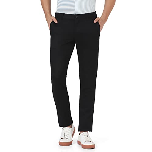 Image of blackberrys Solid Polyester Cotton Slim Fit Mens Work Wear Trousers