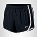Nike Girl's Tempo Dri-Fit Running Shorts, Black/Black/White/White, Medium
