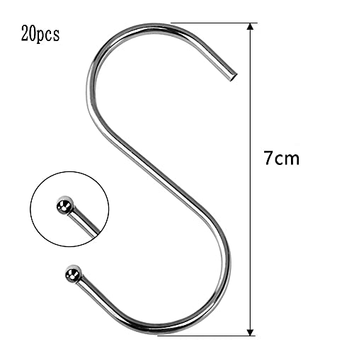OUOQI Ganci Acciaio Inossidabile S,20 Pezzi Ganci