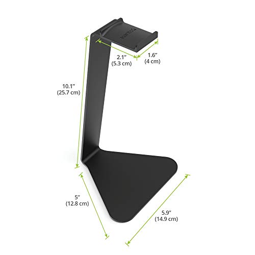 Image of Kanto H1 Universal Headphone Stand - Black - Solid Steel Construction - Curved Silicone Resting Surface
