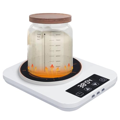 Creechwa Calentador de masa madre con enchufe británico, preciso 1 ℃ / -17.2 °C por ajuste (21-38 ℃), temporizador de 12 horas, encendido/apagado automático, control de fermentación de precisión para