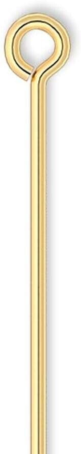 Eye Pin, 100 Gold Plated Brass 2" Long 21 Gauge Standard Eye Pins