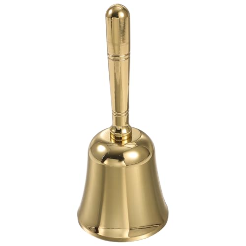 BESTonZON Cloche de Service à Main en Laiton Moyen Cloche de Réception pour Restaurant et Bar Sonore pour Fête et Service