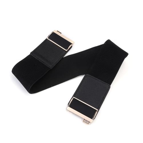 Women's Elastic Belt Wide Waistband Ladies Rhineston Buckle2