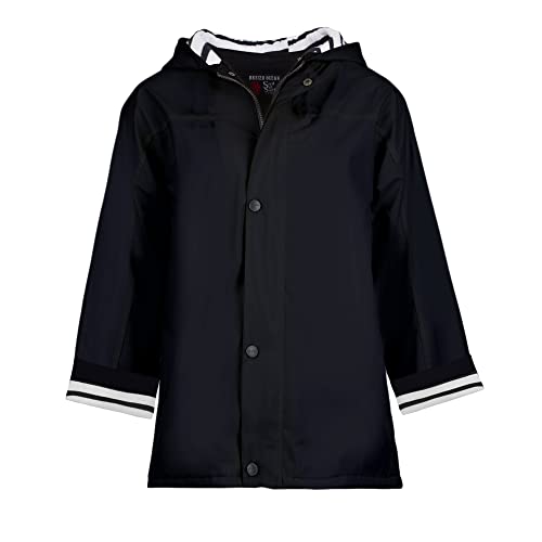 Breizh Ocean - Ciré imperméable ARTIC enfant - Intérieur polaire - Capuche rayée - Mixte, garçon ou fille - 1 an au 14 ans (Marine, 12 ans)