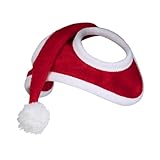 HORZE Christmas Santa Cap | Slip-On Horse Halter Cover with Fleece Trim - Red - One Size