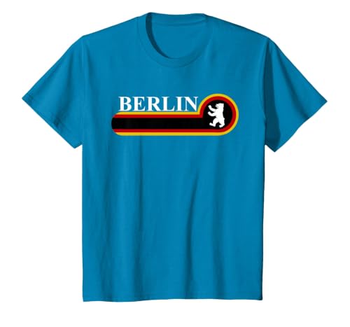 Capital of Germany Berlin Berlin Bear T-Shirt, Youth, Sapphire Blue, Medium